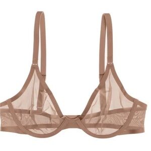 CUUP The Plunge Mesh Bra in Taupe, Various Sizes NEW W/O TAG